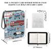 Hand-Drawn Emergency Car Trading Card Album, 4-Pocket, 50 Pages, 400 Cards, PU Zipper Binder view 3