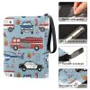 Hand-Drawn Emergency Car Trading Card Album, 4-Pocket, 50 Pages, 400 Cards, PU Zipper Binder view 4