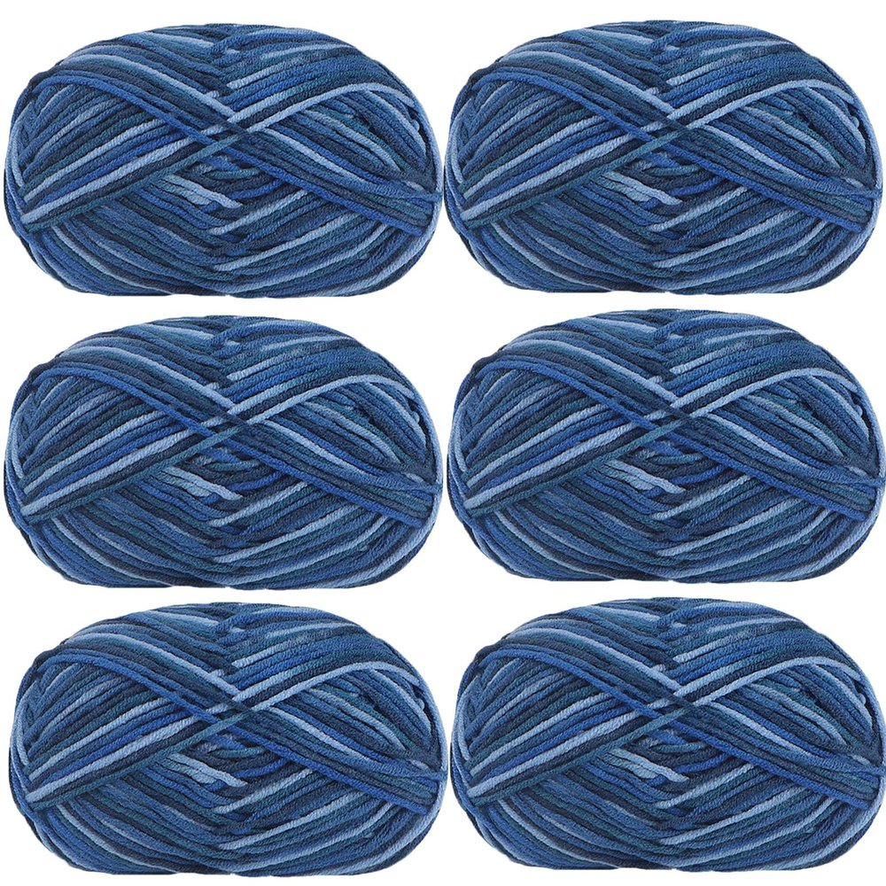 SDNAM 37-Color Crochet and Knitting Yarn, 50 g Pastel Acrylic/Cotton Yarn for Beginners