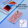 Phoona Glitter Lanyard Case for iPhone 14 Plus, MagSafe Compatible, Pink view 3