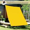 NINGBAI Rectangular Shade Sail 5.5 x 9 m with Ropes, 90–100% Shade, 98% UV Protection, Gold view 2