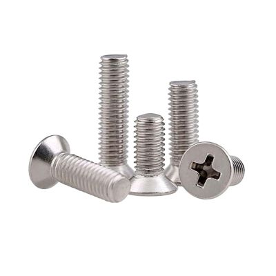 Single-Thread Multipurpose Wood Screws, 304 Stainless Steel Phillips Flat Countersunk Head, GB819