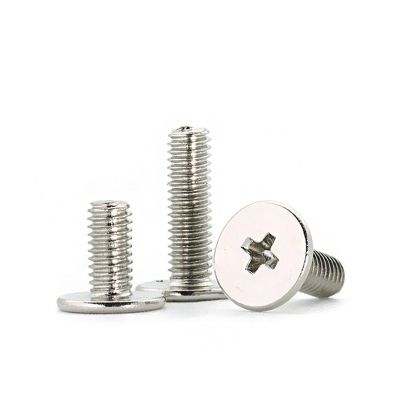 Single-Thread Multi-Purpose Wood Screws, 10 Stainless Steel Phillips Flat Wafer-Head Screws, M1.4–M8