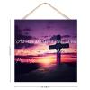 Proverbs 27:17 Iron Sharpens Iron Wood Sign, 12 x 12 in view 2