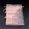 100 Transparent Organza Gift Bags with Drawstring, 17 x 23 cm view 2