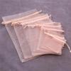 100 Transparent Organza Gift Bags with Drawstring, 17 x 23 cm view 3