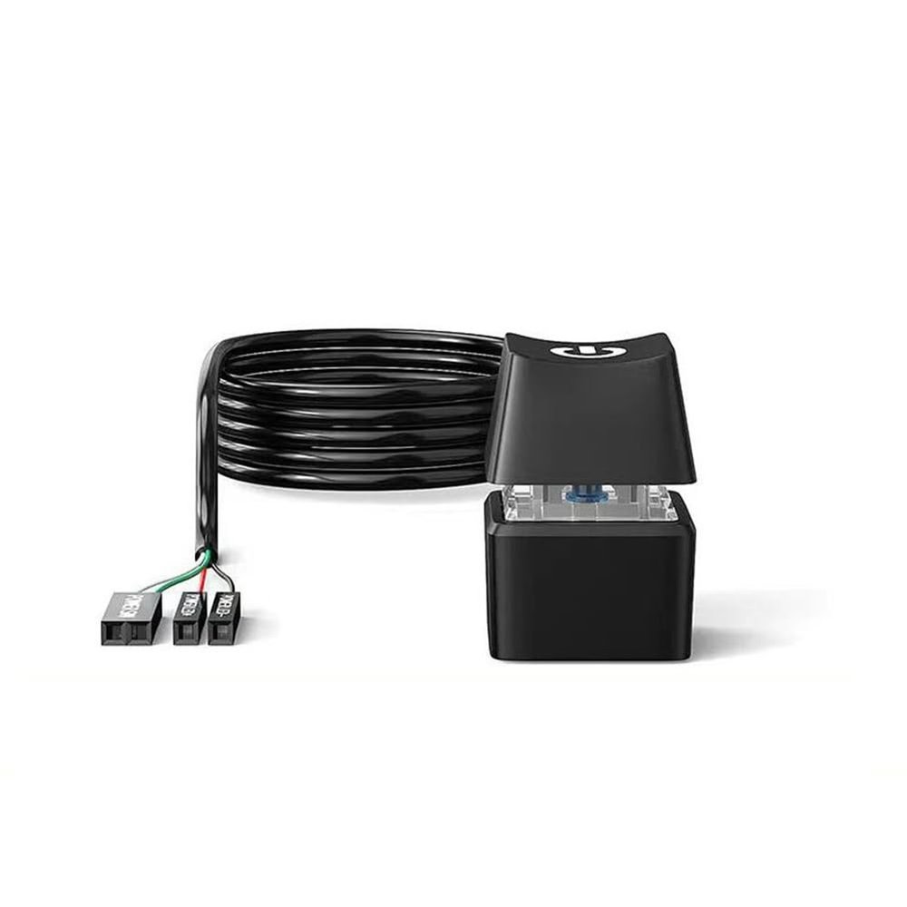 melairo LED Light PC Desktop Power Switch, Motherboard External On/Off Button Extension Cable, 1.65 m, Black