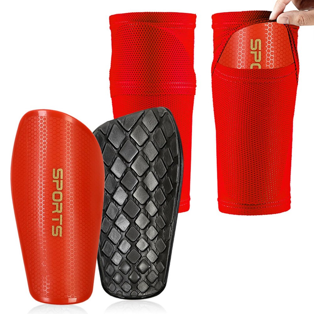 OLYSPM Soccer Shin Guards with Sleeves for Kids, Teens, and Adults