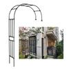 Garden Half-Arch Rose Arbor, Metal Trellis and Climbing Support, Weather-Resistant, W150 x H240 cm / W180 x H240 cm / W200 x H240 cm, Black view 1