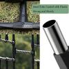 Garden Half-Arch Rose Arbor, Metal Trellis and Climbing Support, Weather-Resistant, W150 x H240 cm / W180 x H240 cm / W200 x H240 cm, Black view 2