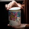 LAPADULA Chinese Retro Ceramic Tea Canister with Lid view 3