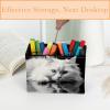 VTGHDEEQ Desk Pen Holder, Pencil Holder, Angry Cat, Office Supplies view 4