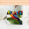 VTGHDEEQ Makeup Brush Holder and Desk Organizer with Tropical Palm Leaf Design view 4