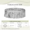 MKNAZ “Winter on Snowy” Printed Round Fabric Tablecloth, 152.4 cm view 4