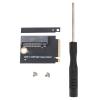Annadue ROG Ally 2230 to 2280 SSD Expansion Card, NVMe M-Key NGFF M.2 PCIe 4.0/3.0 Gold-Finger 90-Degree Adapter, Black view 2