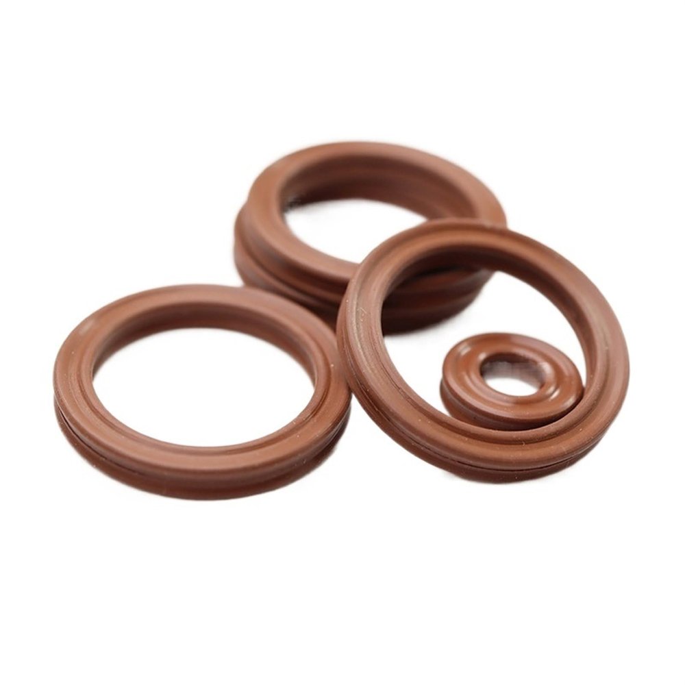 FKM X-Ring Lip Seals, Four-Lip Fluorocarbon Rubber Seals, 6.75 × 1.78 mm, 5 Pieces