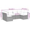 Festnight 6-Piece Black PE Rattan Lounge Set - 223 view 3
