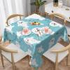 Round Tablecloth, 54 x 54 in, Washable Table Cover with Cute Funny Seals view 1