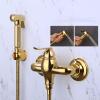 Titanium Gold Handheld Bidet Sprayer for Toilets, Hot and Cold Water, Type A view 2