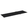 Mengtu Sun Lounger with Cushion, Black, Solid Acacia Wood view 2