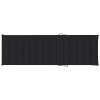 Mengtu Sun Lounger with Cushion, Black, Solid Acacia Wood view 3