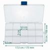 DSM Connection Technology Organizer Box with 15 Adjustable Compartments, Plastic, 5-Pack view 3