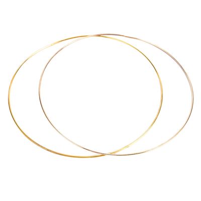 Folpus 2-Pack Circular Metal Wreath Frames, DIY Craft Rings, 3.5 mm x 35 cm