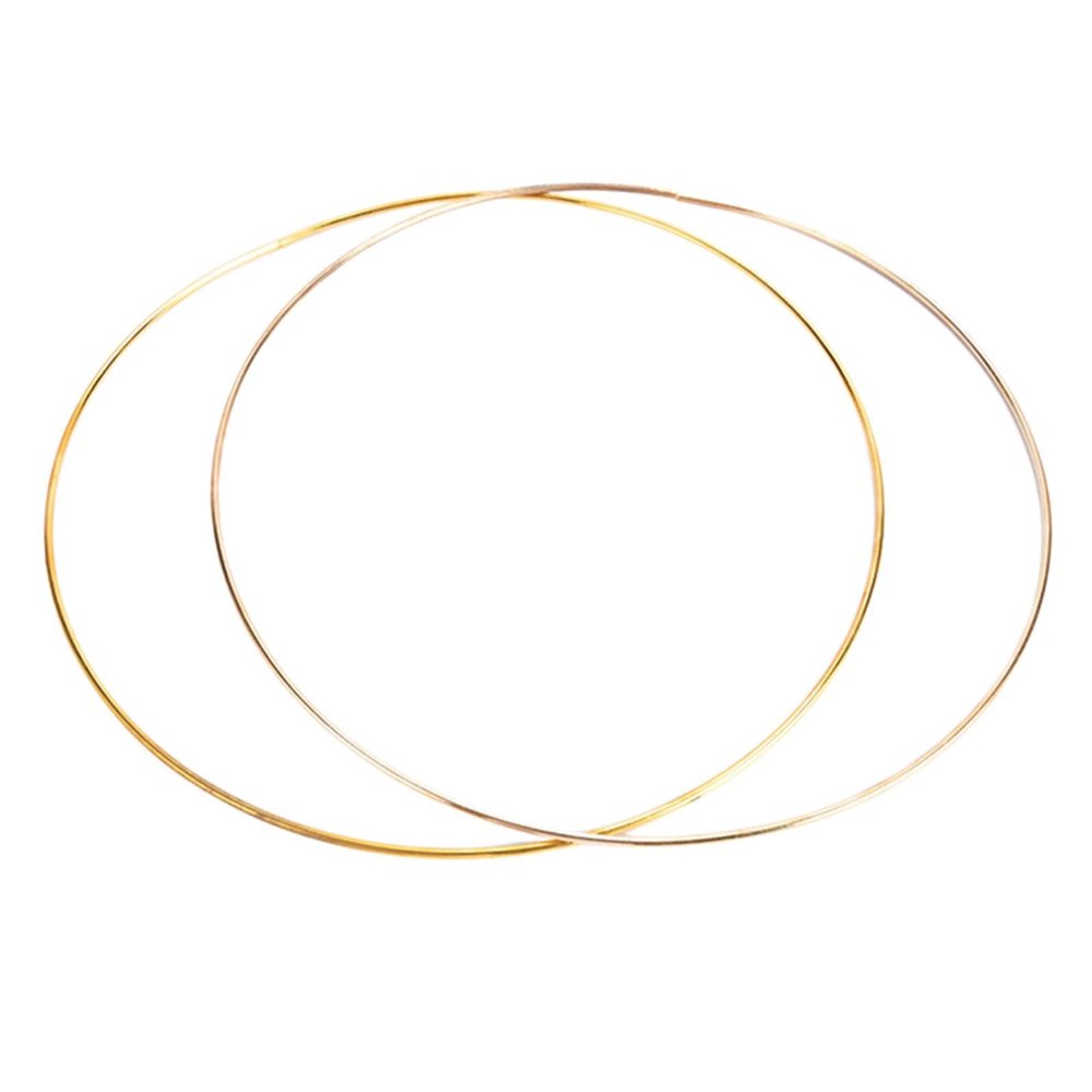 Folpus 2-Pack Circular Metal Wreath Frames, DIY Craft Rings, 3.5 mm x 35 cm