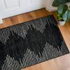 Rugshop Bohemian Stripe Rug, Stain-Resistant, Black, 70 x 120 cm view 3