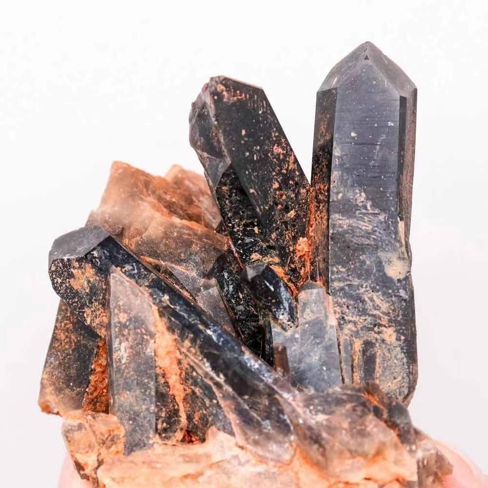 JRXFXEKW 1pc 300g–380g Natural Black Quartz Cluster Crystal Lucky Stone Gift