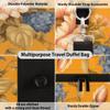 Personalized Travel & Sports Duffel Bag – Foldable Weekender, Sunflowers & Roses view 3