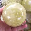 MCQWOMFQAK Gift 1 pc Crystal Ball, Natural Yellow Crystal, Home Office Ornament (6–7 cm) view 1