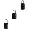 3-Piece 4-Digit Combination Padlocks for Gym Lockers view 1