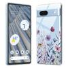 Kaywzo Case for Google Pixel 7a, Clear TPU Case with Flower Pattern view 1