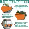 Lingle888 PB2 PES Balcony Privacy Screen, Opaque, with Eyelets and Cable Ties, 420D, Orange, 1.4 x 4.5 m view 2