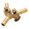 3-Way Y Barb Brass Shut-Off Ball Valve for 8 mm/10 mm Hoses, 10 mm view 1
