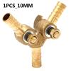 3-Way Y Barb Brass Shut-Off Ball Valve for 8 mm/10 mm Hoses, 10 mm view 2