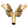 3-Way Y Barb Brass Shut-Off Ball Valve for 8 mm/10 mm Hoses, 10 mm view 3