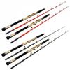 VIQUTRG 1.65 m/1.8 m/1.95 m/2.1 m Spinning Rod, Solid Fiberglass, 30 kg, Trolling/Casting Jig, Deep-Sea Boat Rod (Black, 2.1 m Spinning) view 2