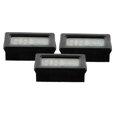 3-Pack Small Indoor Hygrometer Thermometers, Black ABS
