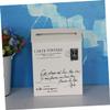 White Iron Metal Mailbox, Decorative Wall Decoration view 3