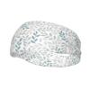Gray and Blue Leaf Workout Headbands for Women and Men view 1
