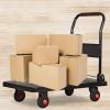 Folding Platform Cart with Plastic Platform, Thickened Metal Handle, and 660 lb Capacity (Standard) view 3