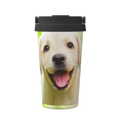 FUkker Insulated Coffee Tumbler, 500 ml, Stainless Steel, Labrador Retriever Puppy