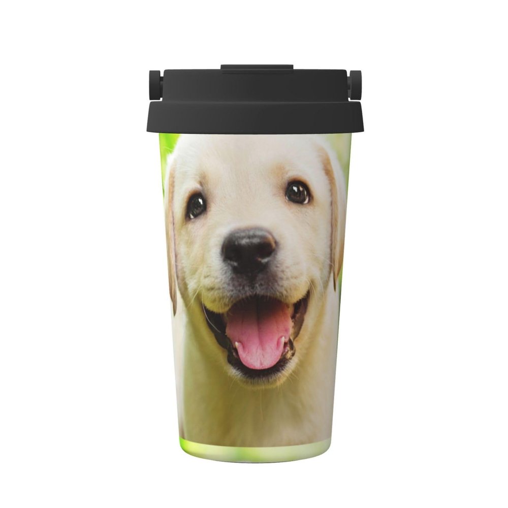 FUkker Insulated Coffee Tumbler, 500 ml, Stainless Steel, Labrador Retriever Puppy