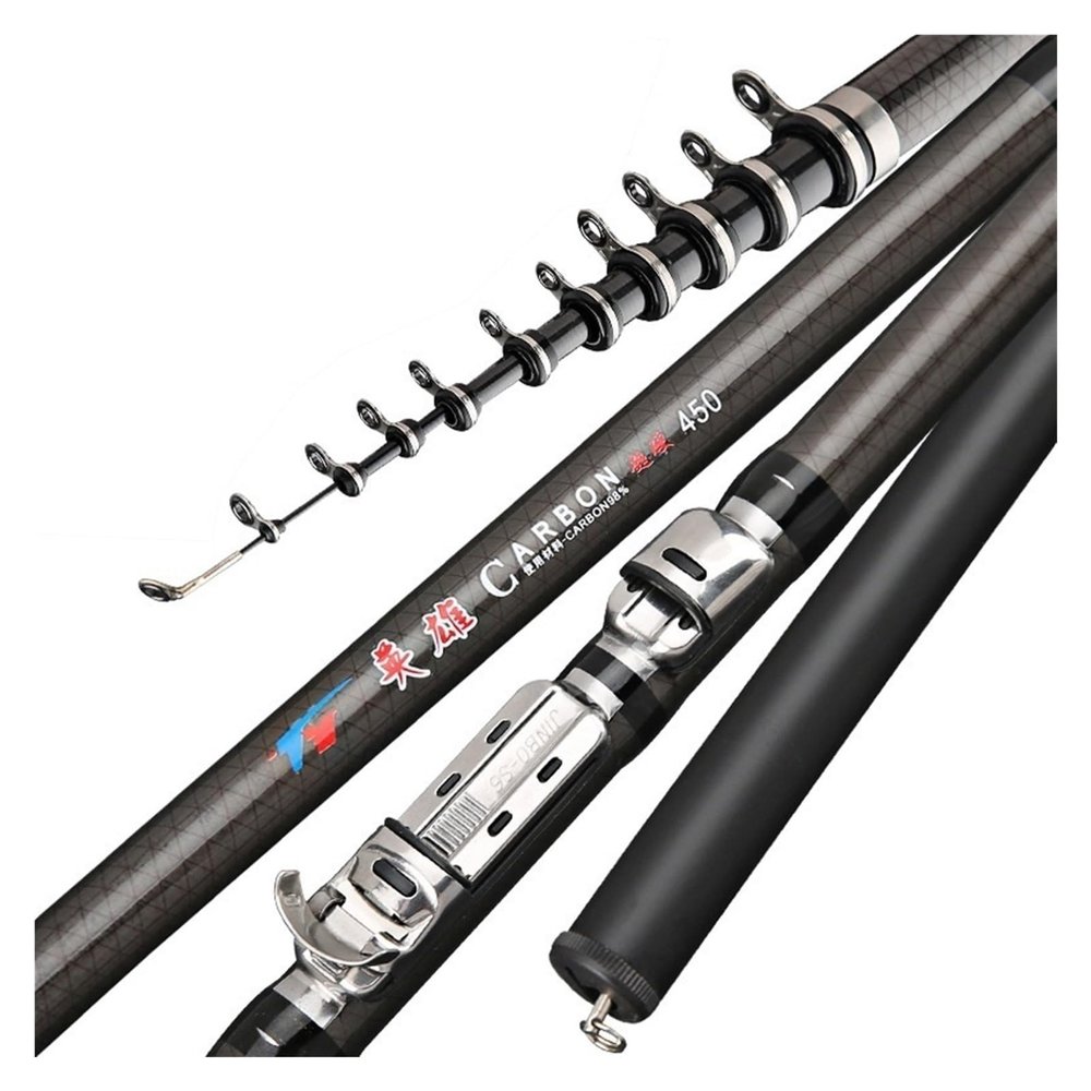 Carbon Telescopic Rock Fishing Rod Set, 2.7–7.2 m, Ultralight Carp and Travel Rod, 6.3 m