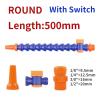 Flexible coolant hose, water/oil coolant hose, pneumatic hose, 1/4", 3/8" and 1/2", plastic, male thread view 2