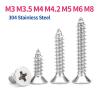 Single-Thread Multipurpose Wood Screws, 304 Stainless Steel, M3–M8, Marine Grade, Phillips Flat Countersunk Self-Tapping Screws view 2