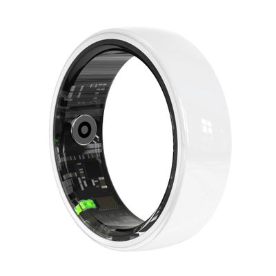 Smart Health Ring Fitness Tracker, Waterproof Activity Tracker with Body Temperature, Sleep Monitoring, Step Tracking, Smart Ring for Women and (19 mm/0.75 in)