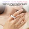 Smart Health Ring Fitness Tracker, Waterproof Activity Tracker with Body Temperature, Sleep Monitoring, Step Tracking, Smart Ring for Women and (19 mm/0.75 in) view 3